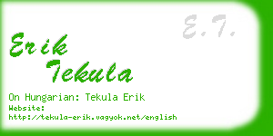 erik tekula business card